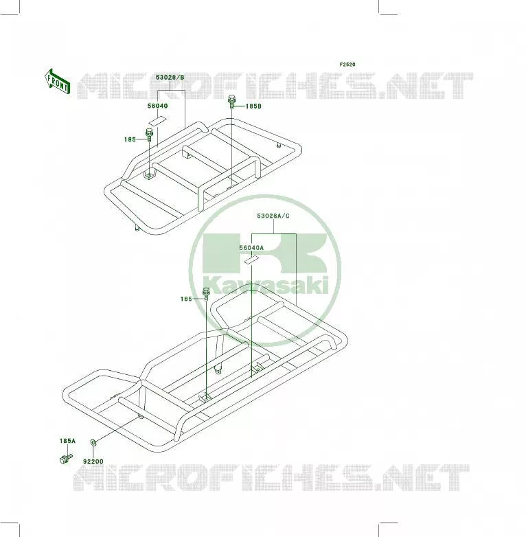 PORTE BAGAGE (S) Kawasaki QUAD 400 1995 KLF400 4X4  KLF400-B3