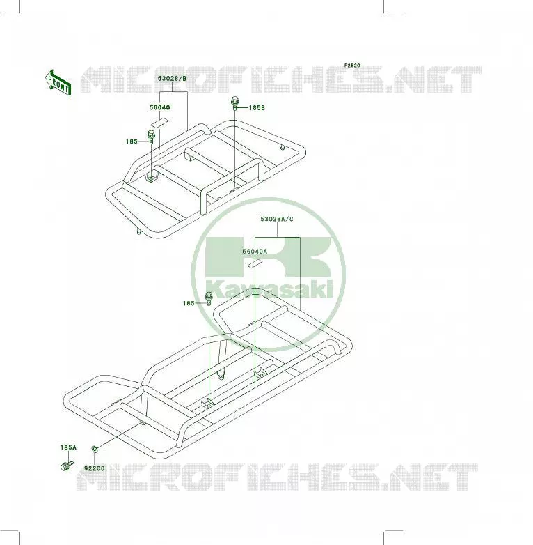 PORTE BAGAGE (S) Kawasaki QUAD 400 1995 KLF400 4X4  KLF400-B3