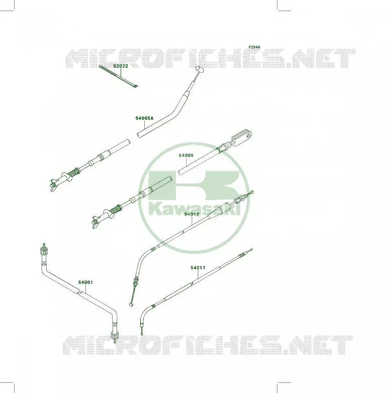 CABLES Kawasaki QUAD 400 1995 KLF400 4X4  KLF400-B3