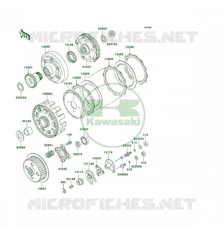 EMBRAYAGE Kawasaki QUAD 400 1995 KLF400 4X4  KLF400-B3