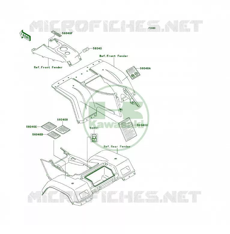 LABEL Kawasaki QUAD 400 1995 KLF400 4X4  KLF400-B3