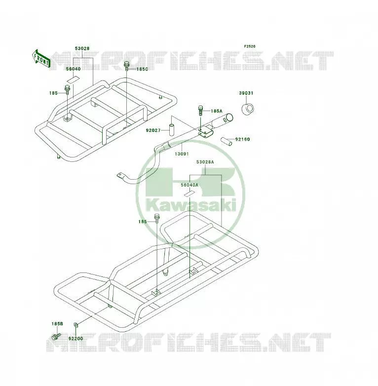 PORTE BAGAGE (S) Kawasaki QUAD 400 1995 KLF400 4X4  KLF400-B3