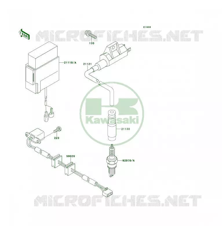 SYSTEME D&acute;ALLUMAGE Kawasaki QUAD 400 1995 KLF400 4X4  KLF400-B3