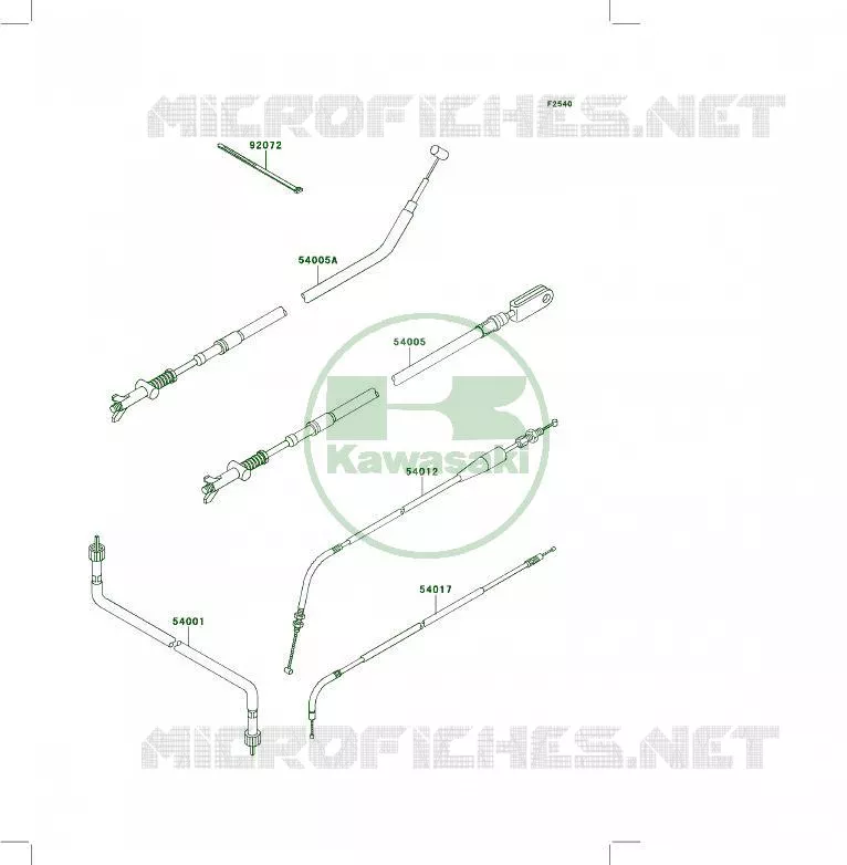 CABLES Kawasaki QUAD 400 1995 KLF400 4X4  KLF400-B3A