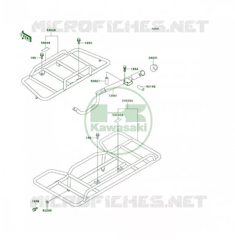 PORTE BAGAGE (S) Kawasaki QUAD 400 1995 KLF400 4X4  KLF400-B3A