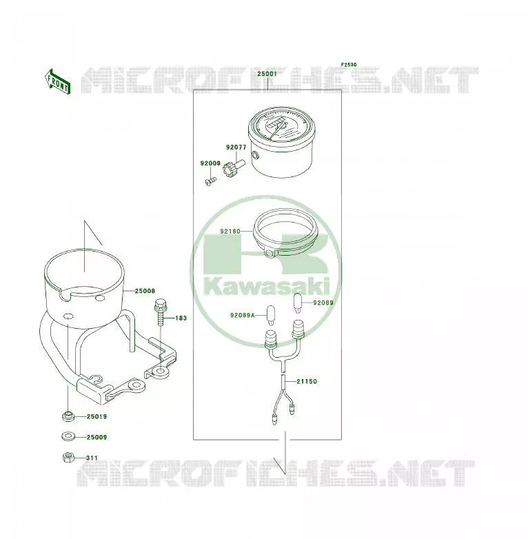 COMPTEURS Kawasaki QUAD 400 1997 KLF400 4X4  KLF400-B5