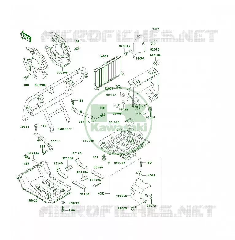 PROTECTION(S) Kawasaki QUAD 400 1997 KLF400 4X4  KLF400-B5