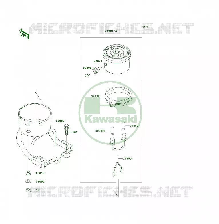 COMPTEURS Kawasaki QUAD 400 1998 KLF400 4X4  KLF400-B6