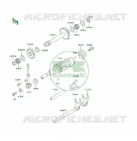 FOURCHETTE/BARRILLET DE SELECTION pour Kawasaki KSF250