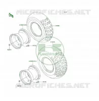 ROUE/PNEUS pour Kawasaki KSF250
