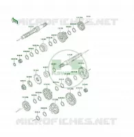 TRANSMISSION( SF250A026491) pour Kawasaki KSF250