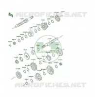 TRANSMISSION(SF250A026492 ) pour Kawasaki KSF250
