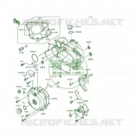 COUVERCLES MOTEUR pour Kawasaki KSF250