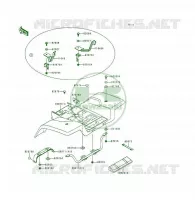 GARDE BOUE ARRI&Egrave;RE pour Kawasaki KSF250