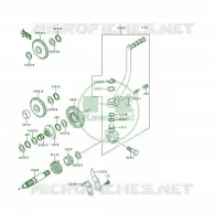 MECANISME DE KICK( SF250AE026491) pour Kawasaki KSF250