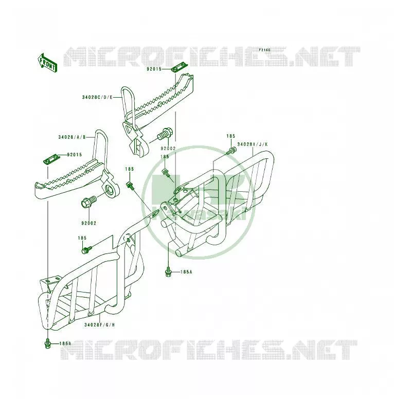 REPOSE PIED Kawasaki QUAD 250 1998 KSF250  KSF250-A12
