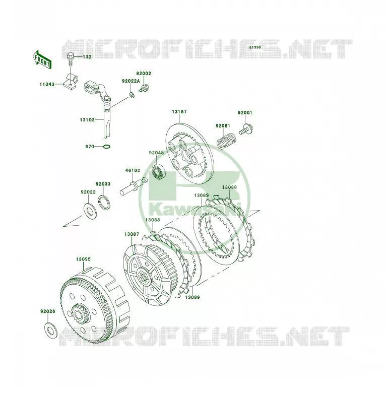 EMBRAYAGE Kawasaki QUAD 250 2000 KSF250  KSF250-A14