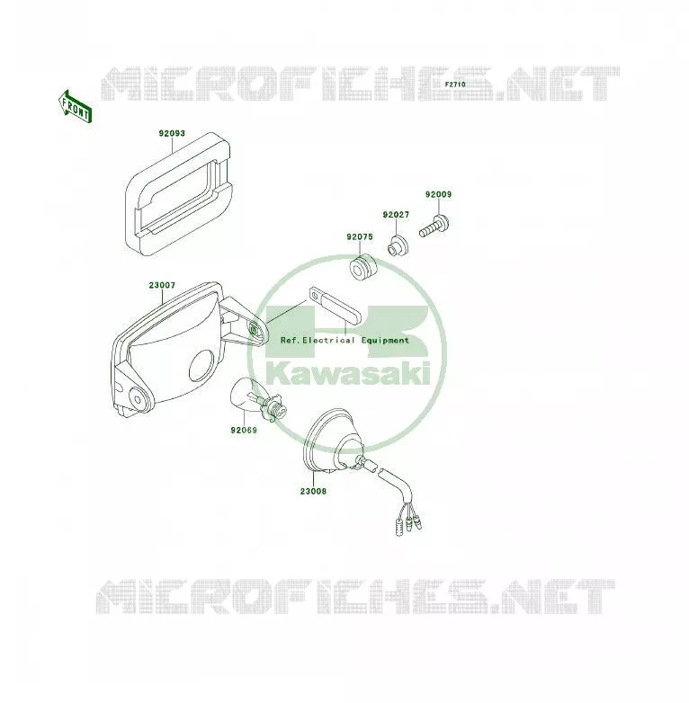 OPTIQUE(S) Kawasaki QUAD 250 2000 KSF250  KSF250-A14