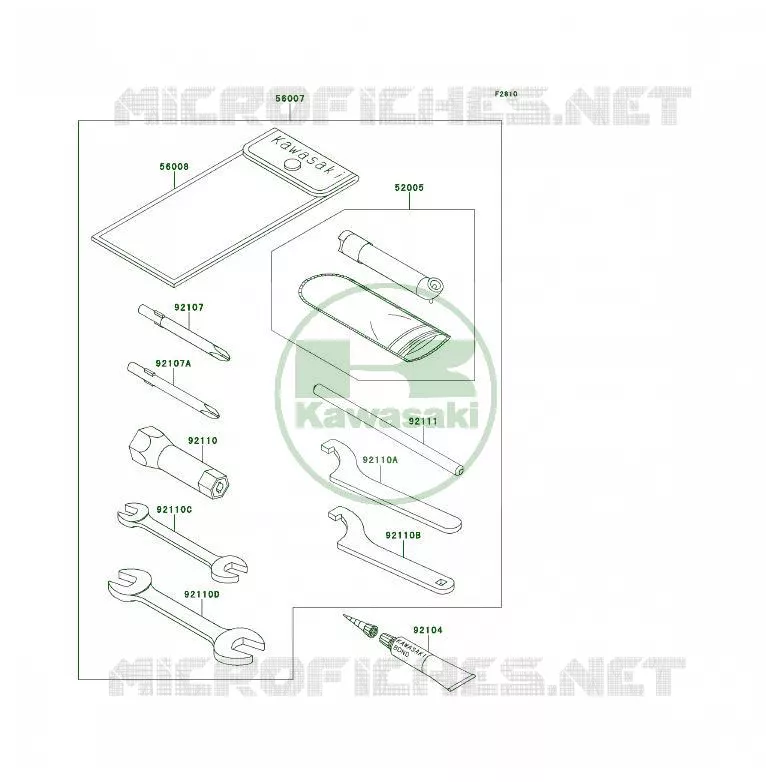 OUTIL UTILISATEUR Kawasaki QUAD 250 2000 KSF250  KSF250-A14