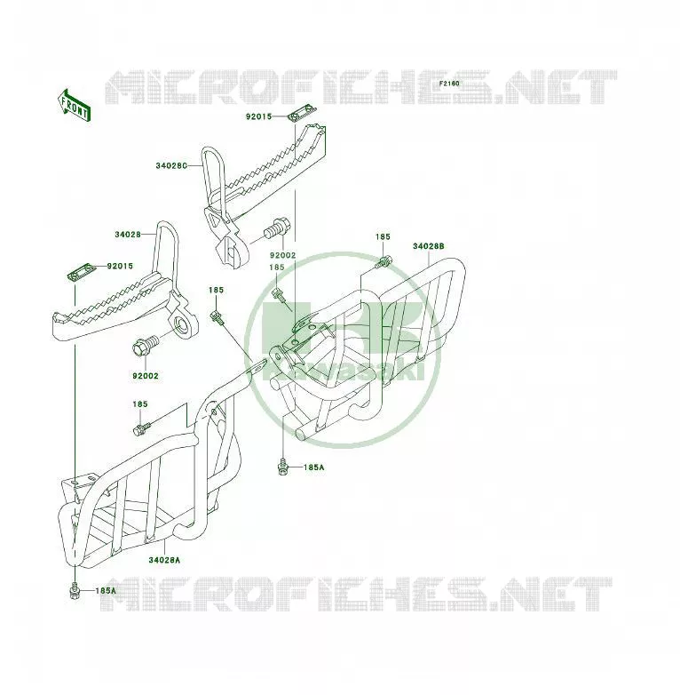 REPOSE PIED Kawasaki QUAD 250 2001 KSF250  KSF250-A15