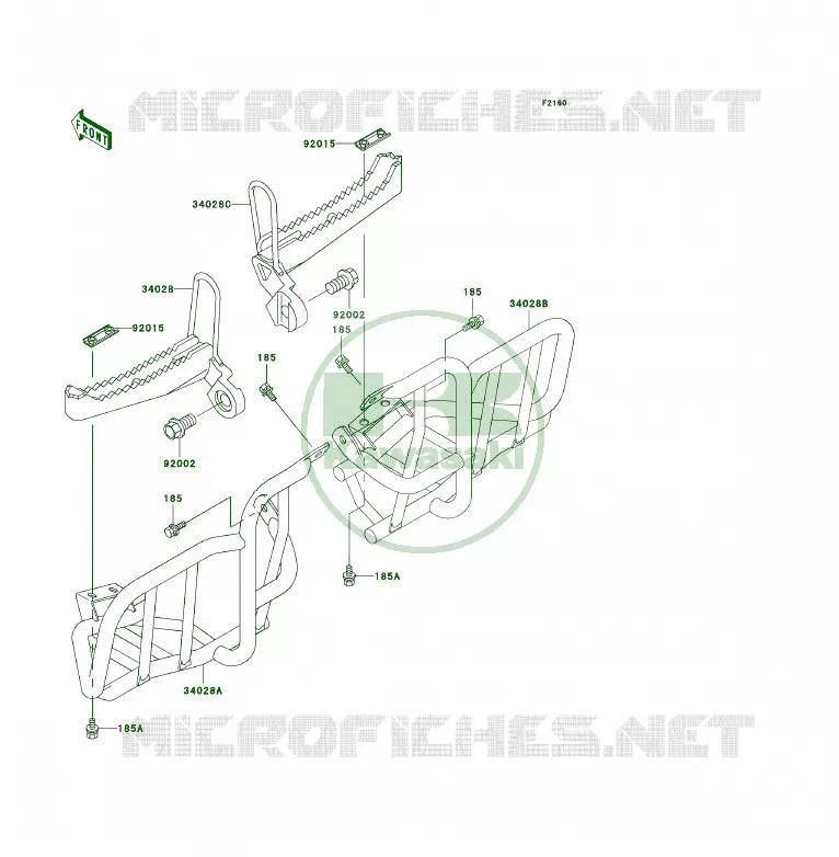 REPOSE PIED Kawasaki QUAD 250 2003 KSF250  KSF250-A17
