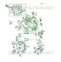 COUVERCLES MOTEUR pour Kawasaki KSF250