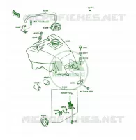 RESERVOIR CARBURANT pour Kawasaki KSF250