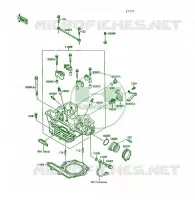 CULASSE pour Kawasaki KSF250