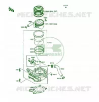 CYLINDRE/PISTON pour Kawasaki KSF250