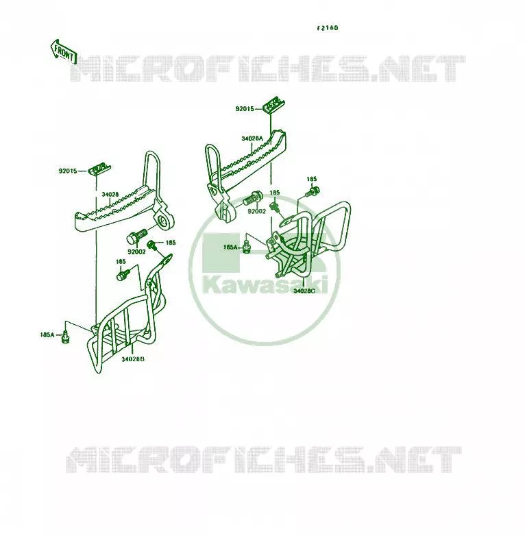 REPOSE PIED Kawasaki QUAD 250 1995 KSF250  KSF250-A9