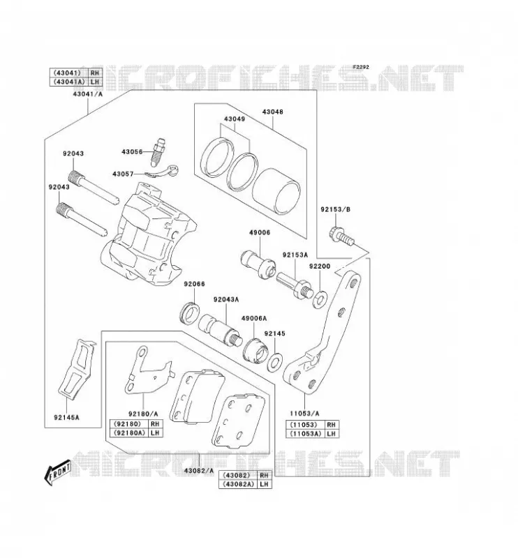 FREIN AVANT Kawasaki QUAD 400 2003 KFX400  KSF400-A1