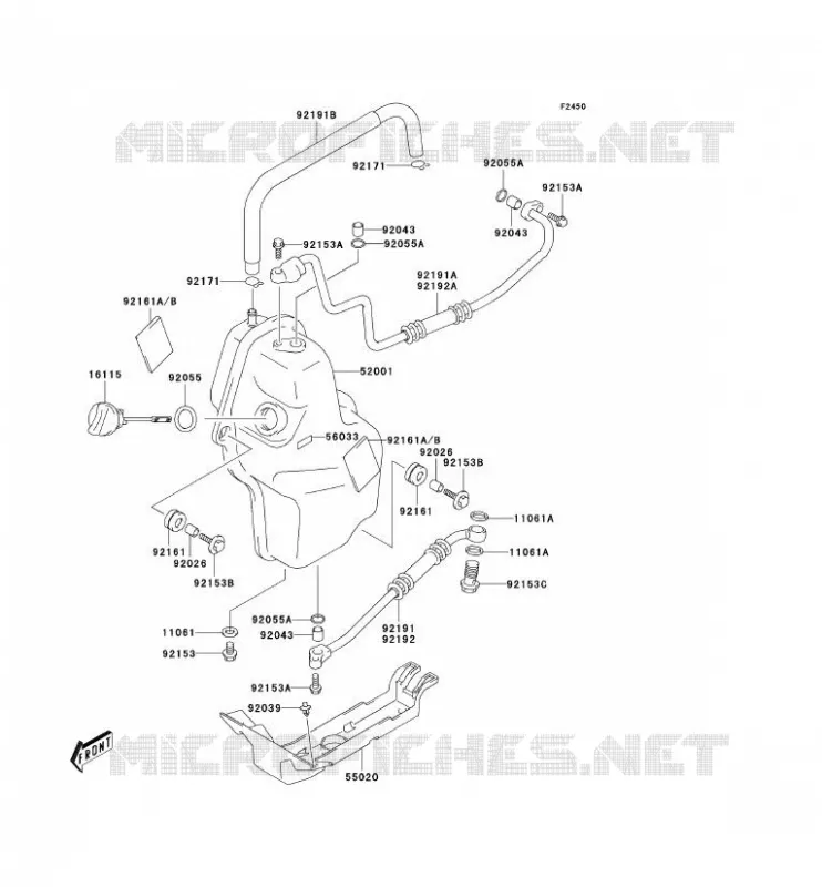 R&Eacute;SERVOIR D'HUILE Kawasaki QUAD 400 2003 KFX400  KSF400-A1