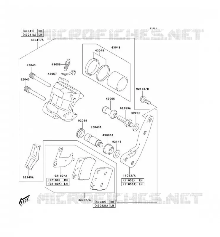 FREIN AVANT Kawasaki QUAD 400 2004 KFX400  KSF400-A2