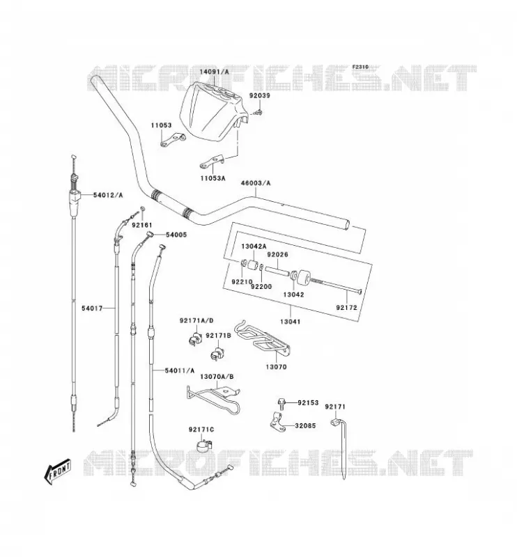 GUIDON Kawasaki QUAD 400 2004 KFX400  KSF400-A2