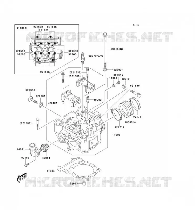 CULASSE Kawasaki QUAD 400 2004 KFX400  KSF400-A2