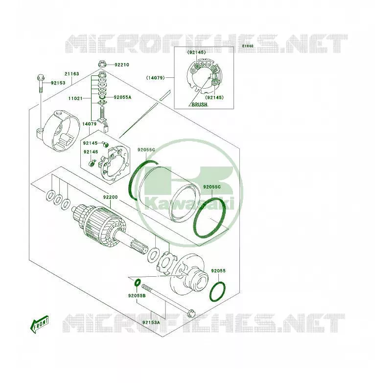 D&Eacute;MARREUR Kawasaki QUAD 400 2004 KFX400  KSF400-A2