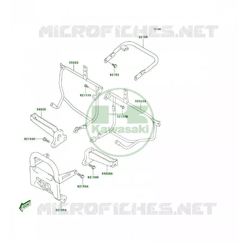 REPOSE PIED Kawasaki QUAD 400 2006 KFX400  KSF400A6F