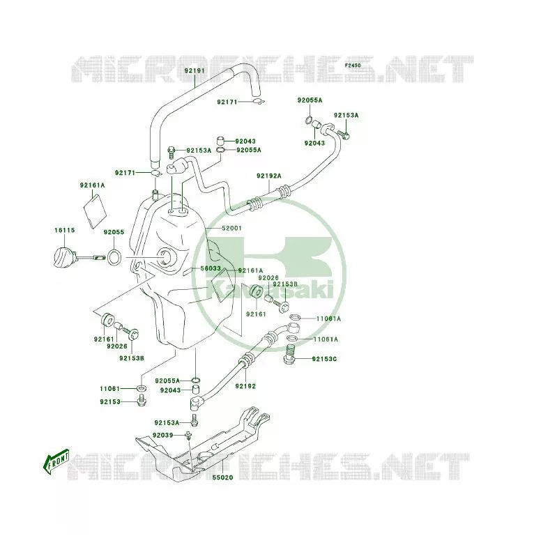 R&Eacute;SERVOIR D'HUILE Kawasaki QUAD 400 2006 KFX400  KSF400A6F