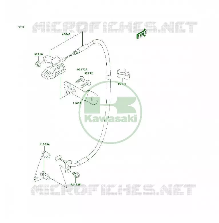 BLOCAGE ANTI RETOUR Kawasaki QUAD 400 2006 KFX400  KSF400A6F