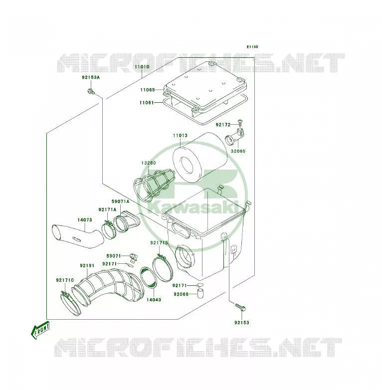 FILTRE A AIR Kawasaki QUAD 400 2006 KFX400  KSF400A6F
