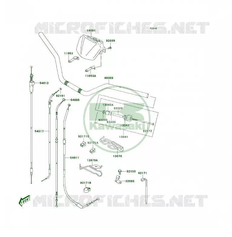 GUIDON Kawasaki QUAD 400 2006 KFX400  KSF400A6F