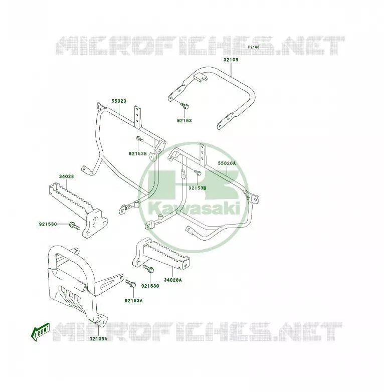 REPOSE PIED Kawasaki QUAD 400 2006 KFX400  KSF400A6F