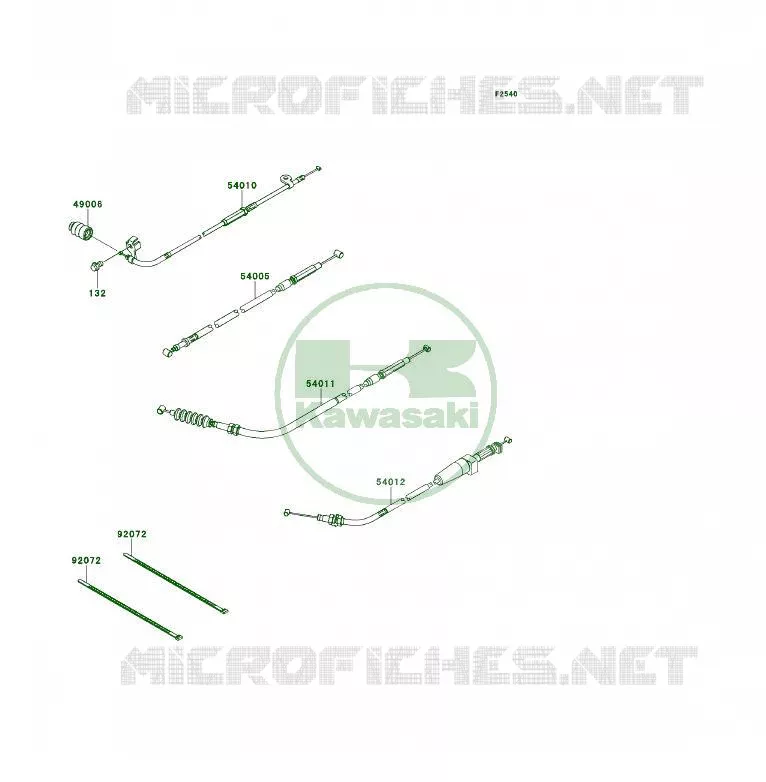 CABLES Kawasaki QUAD 450 2009 KFX450R  KSF450B9F