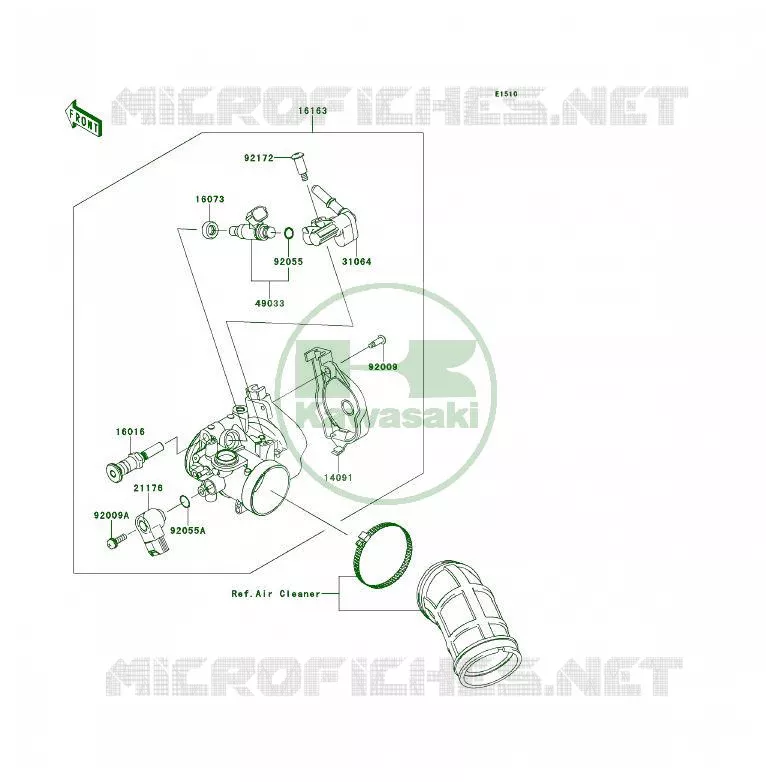 CARBU Kawasaki QUAD 450 2009 KFX450R  KSF450B9F