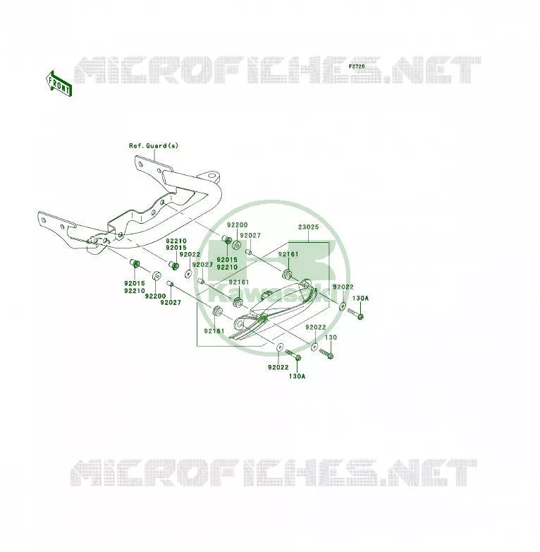 FEUX ARRI&Egrave;RE(S) Kawasaki QUAD 450 2009 KFX450R  KSF450B9F