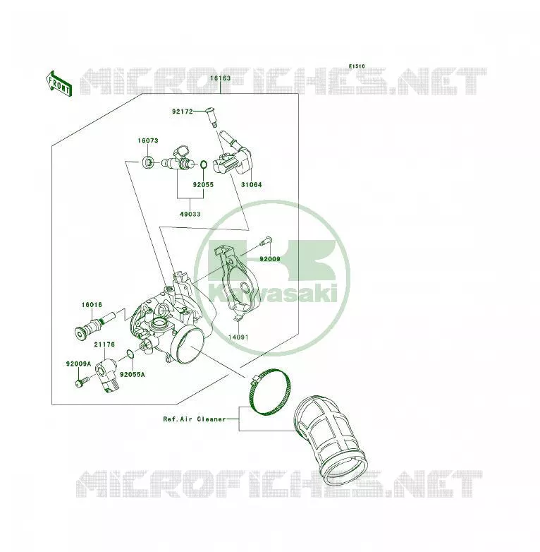 CARBU Kawasaki QUAD 450 2009 KFX450R  KSF450B9F