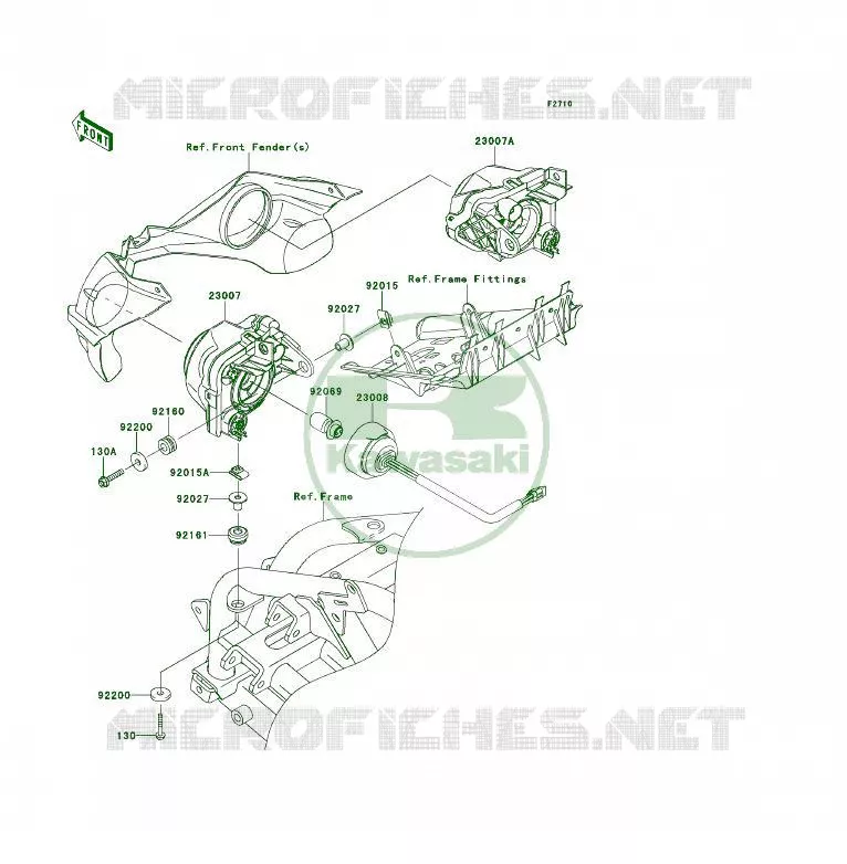 OPTIQUE(S) Kawasaki QUAD 450 2009 KFX450R  KSF450B9F