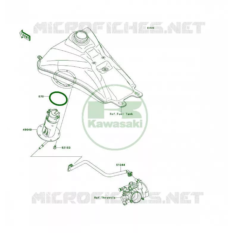 POMPE A ESSENCE Kawasaki QUAD 450 2009 KFX450R  KSF450B9FA