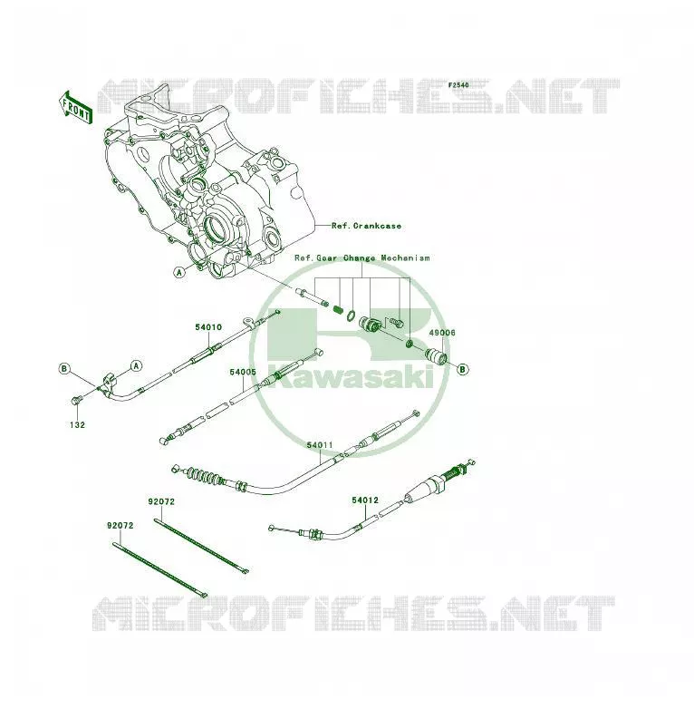 CABLES Kawasaki QUAD 450 2009 KFX450R  KSF450B9FB
