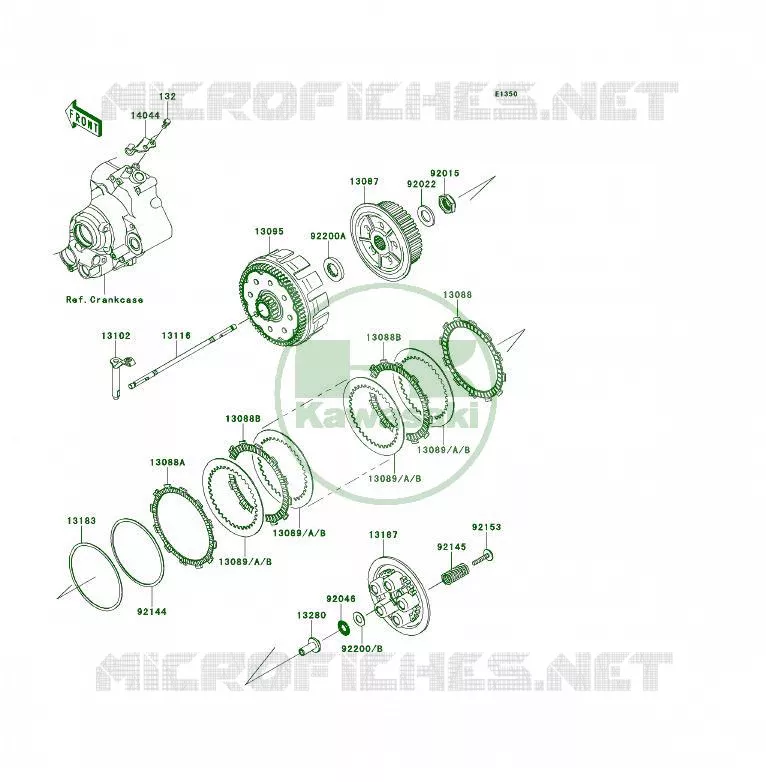 EMBRAYAGE Kawasaki QUAD 450 2010 KFX450R  KSF450BAF